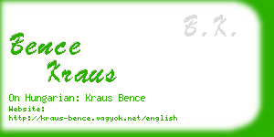 bence kraus business card